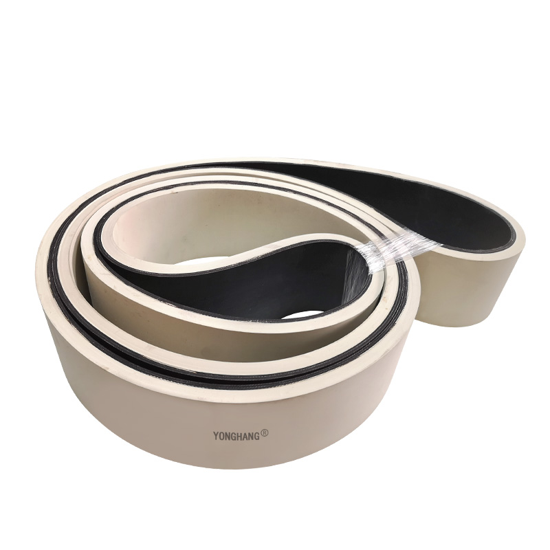 White coating drive rubber belt