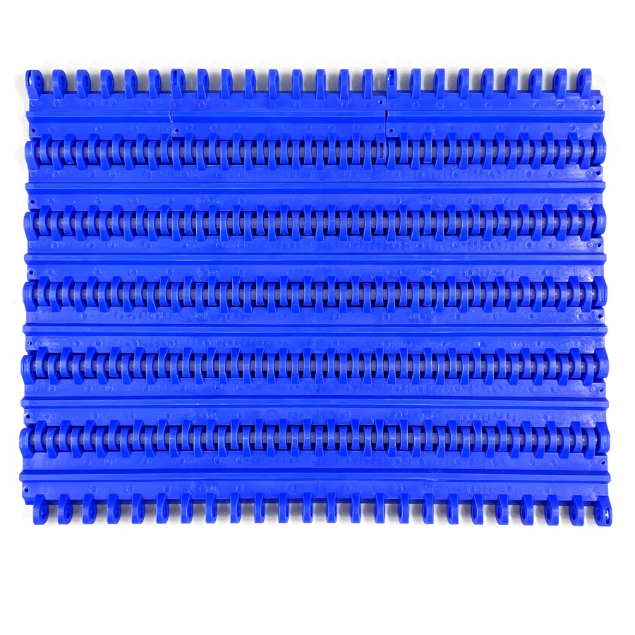 Food Grade Factory Direct Wholesale POM Blue Series 800 Flat Top Modular Plastic Conveyor Belt For Industries Conveying