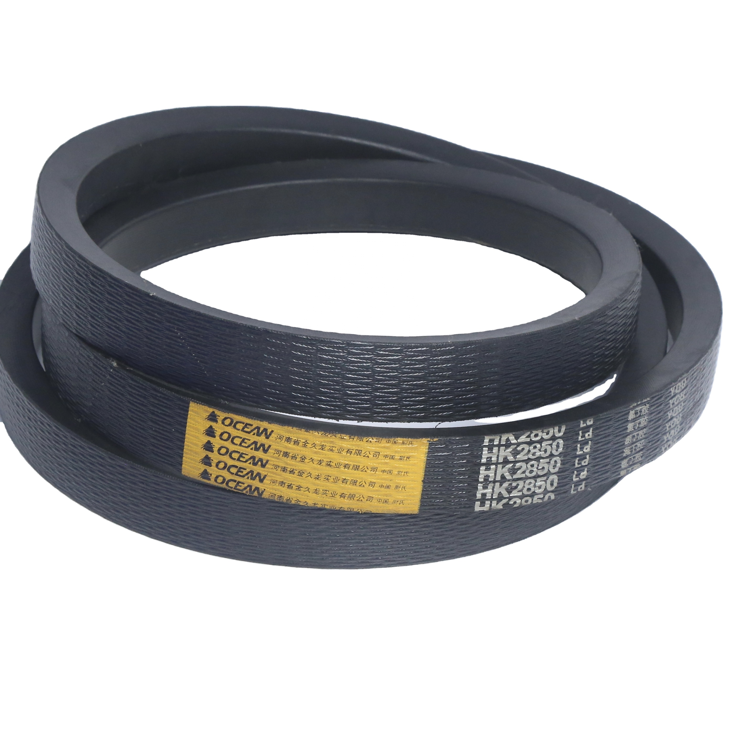 Antistatic OCEAN HK2850 Black Rubber Conveyor V-Belt OEM for Agricultural Machinery High Performance Transmission
