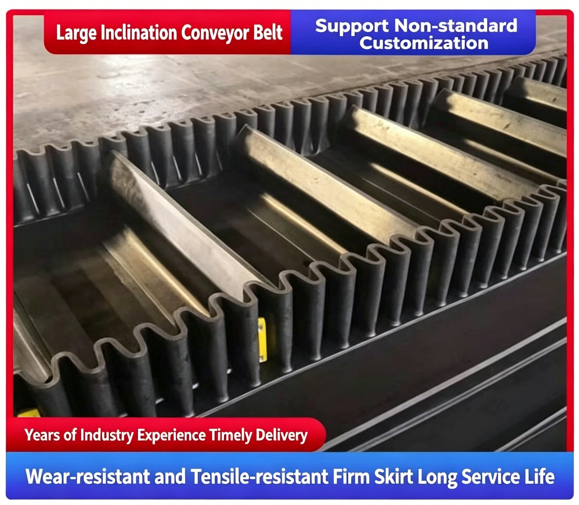 Thinkroll High Strength Custom Industrial Conveyor Belt-Durable Rubber EP100-EP400 Models 400-1800mm Width Waterproof Oil