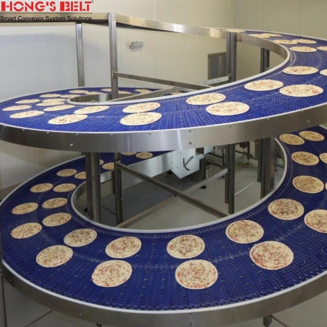 Hongsbelt Flat Top Plastic Conveyor Modular Chain Belt for Spiral Conveyors