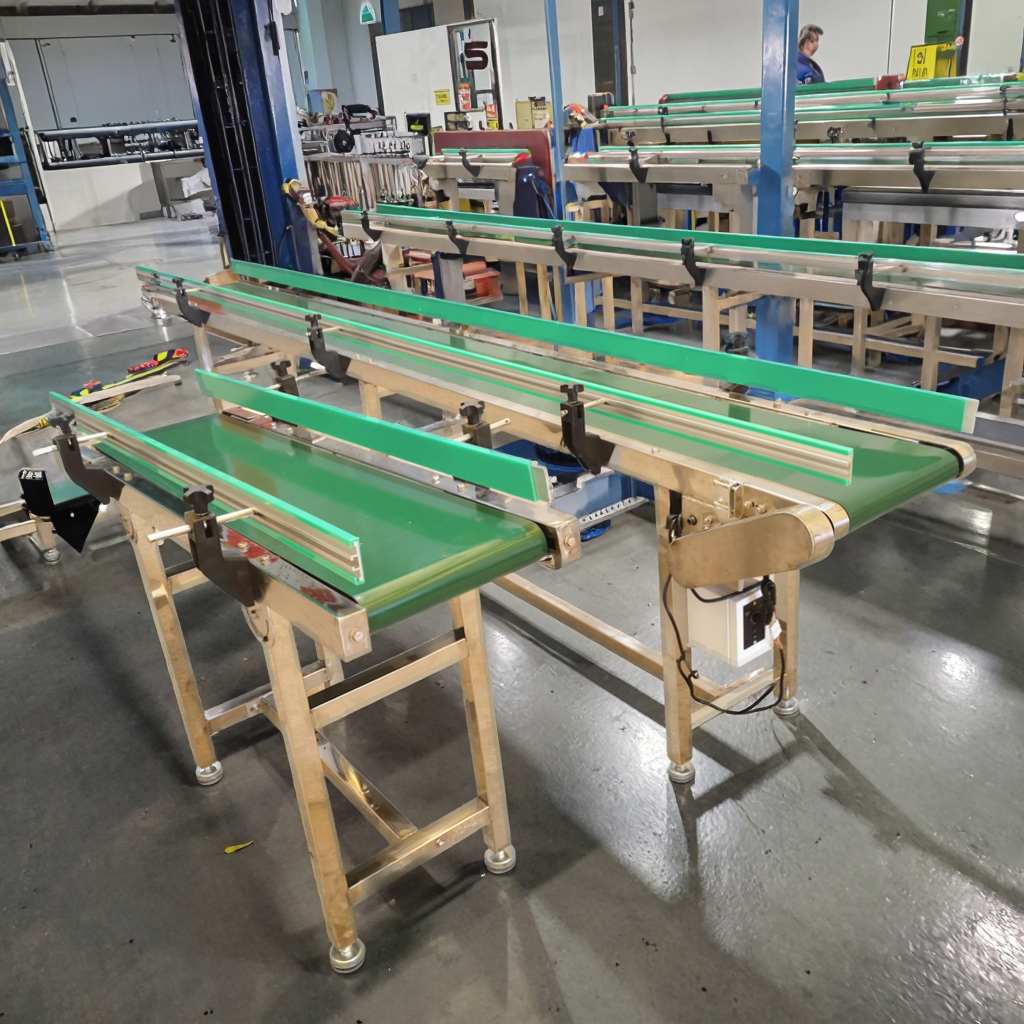 Pvc Conveyor Belt Green Portable Mini PVC Cargo Conveyors for Warehouse and Retail Industries Industrial Use Belt Transporting