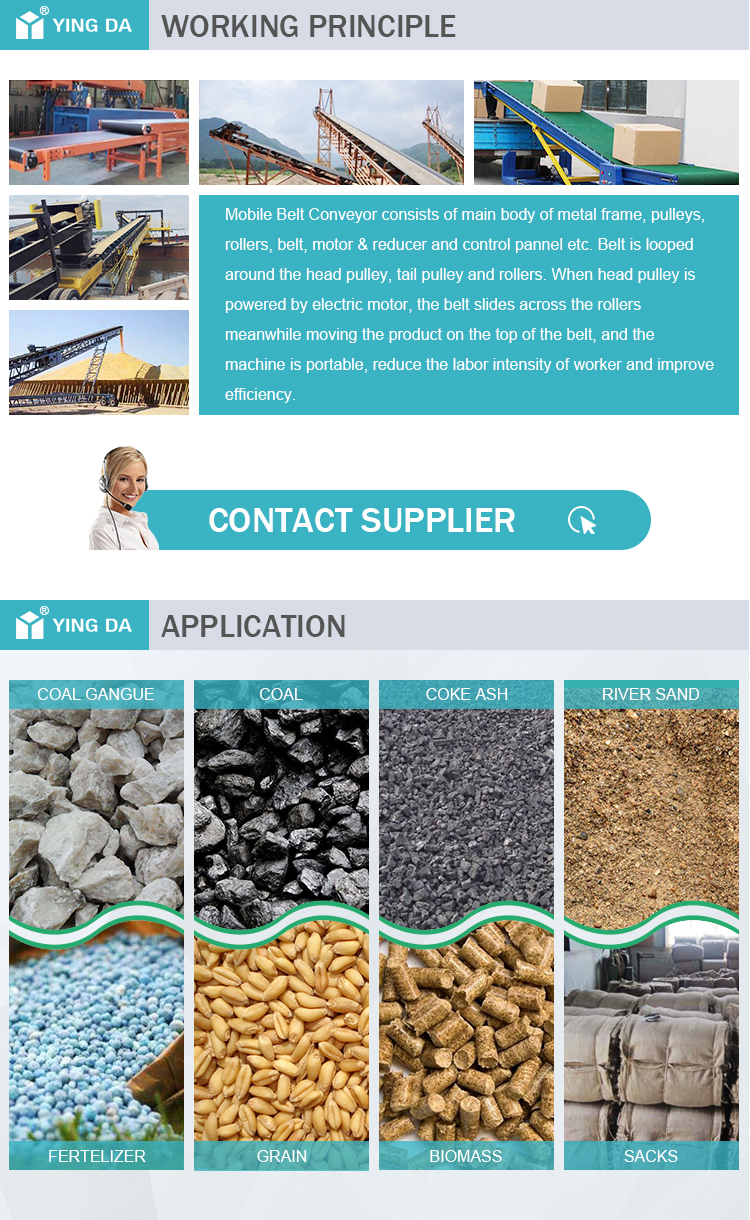 Mobile Sawdust Belt Conveyor With Hopper Price