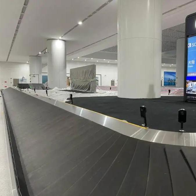 YDT Automatic Airport Turntable Baggage Carousel Conveyor Carbon Steel Belt 2-Layer Design Adjustable Speed for Airport Baggage