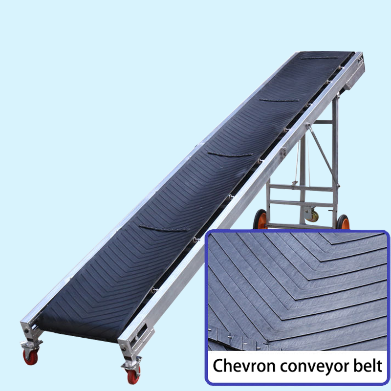 Incline/Decline Cleated Belt Conveyor for Steep Angle Vertical Material Lifting