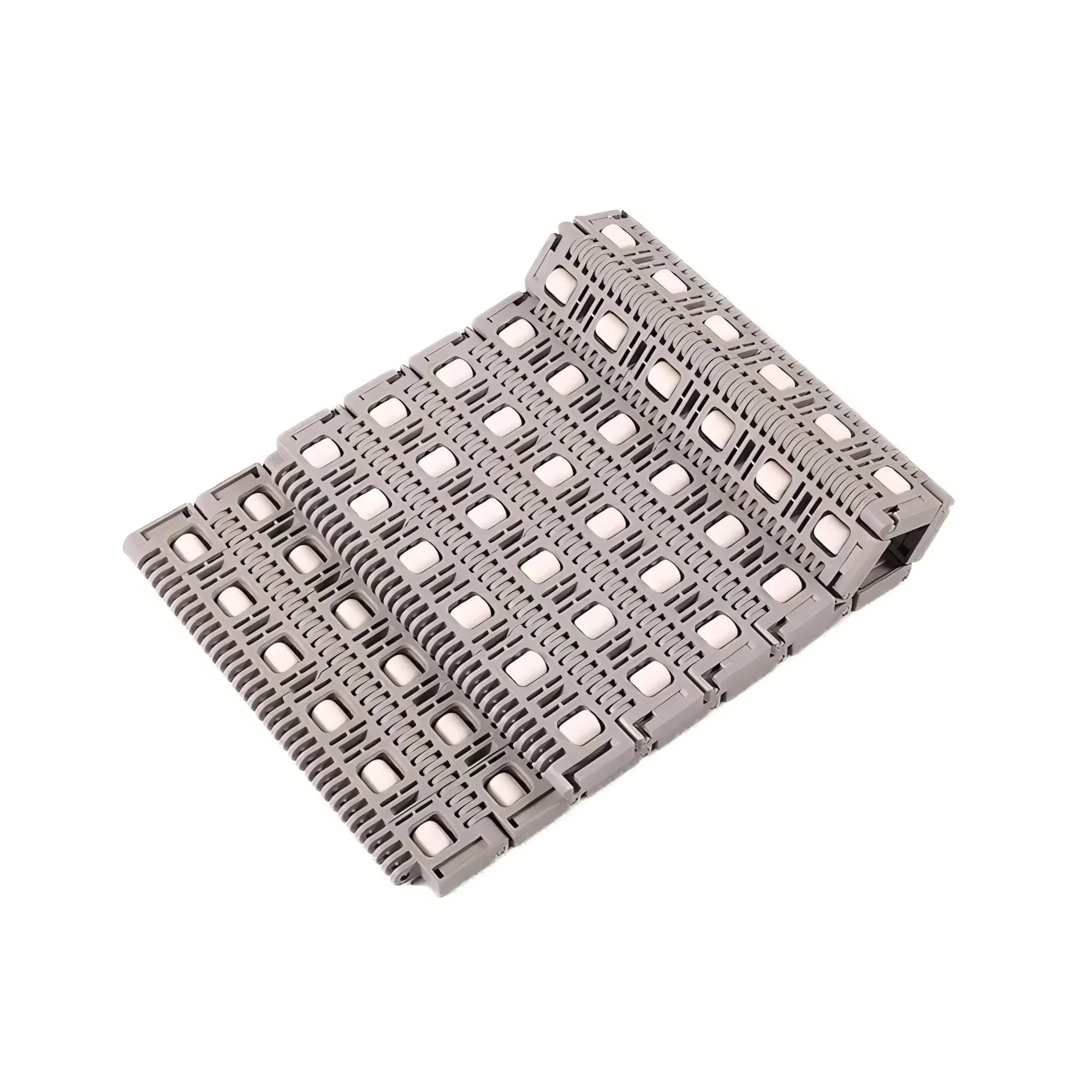 400 Fixed Direction Ball Durable Plastic Conveyor Chain Packaging Flush Grid Flat Top Spiral Perforated Flexible High-Performance Modular Conveyor Belt