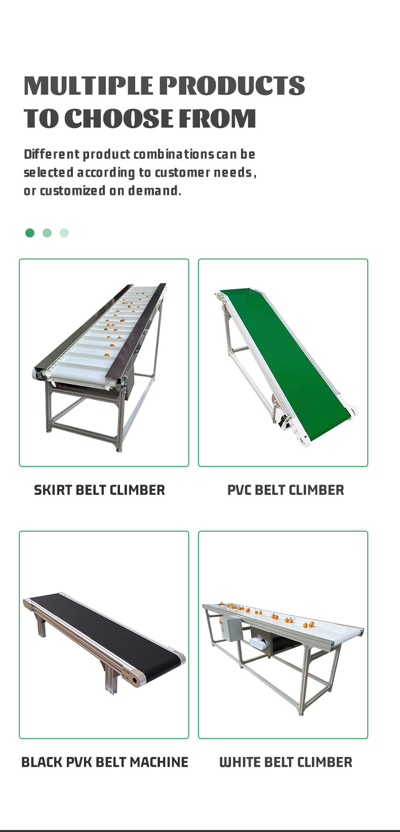 Industrial Restaurant Automated Tripper Belt Conveyor Zero Pressure Accumulation Flat Tracking Conveyors Food-Grade Conveyor