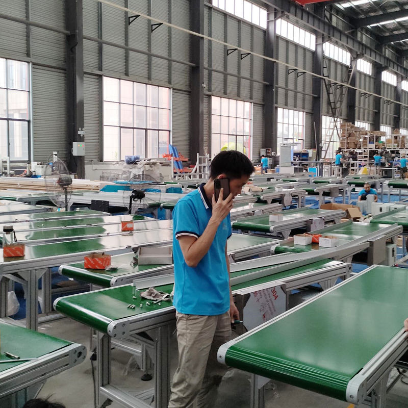 Aluminum Frame Anti-static PVC Conveyor Belt Customize Horizontal Belt Conveyor Logistics Sorting Line Automated Production Line