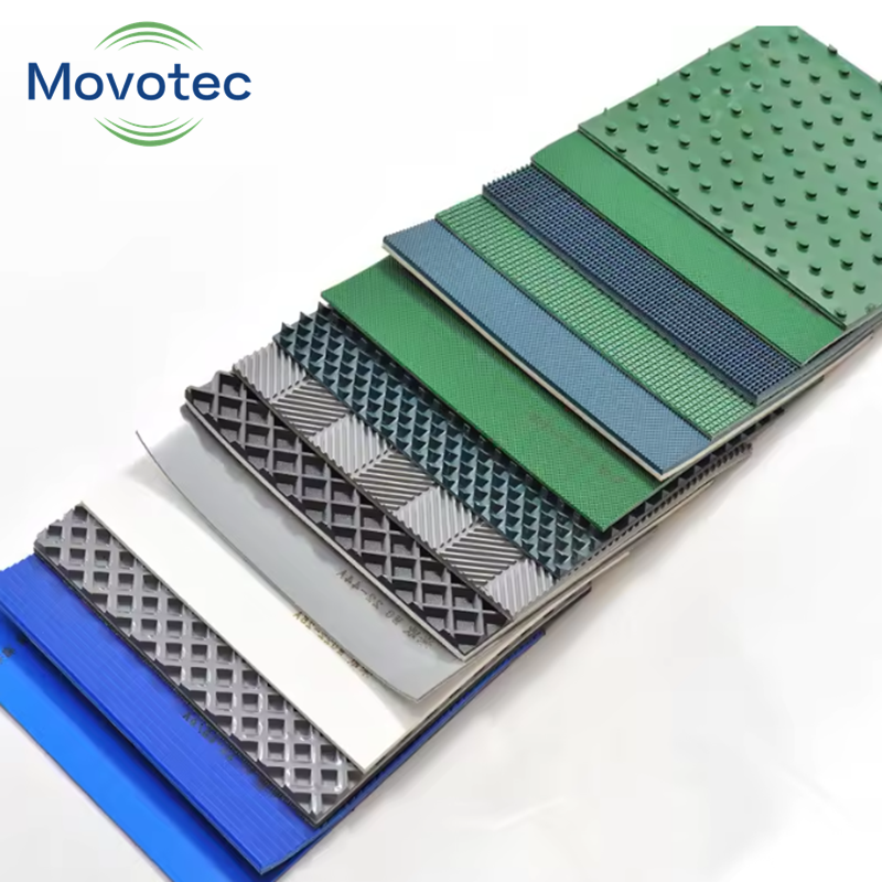 Movotec Durable 5mm PVC Conveyor Belt with 1 Year Warranty for Light Duty Warehouse Logistics (Chinese Customization)