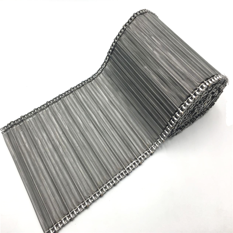 High Temperature Resistance Stainless Steel Wire Mesh Chain Conveyor Belt Used for Instant Noodles Transport