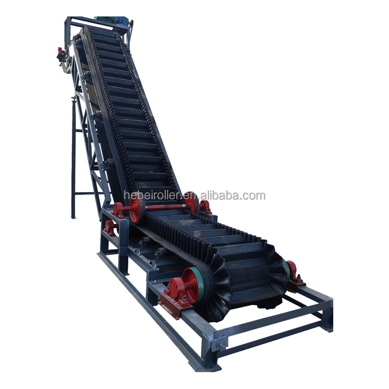 Cleated Incline Conveyor Belt for Bulk Material Handling on Slopes Agriculture and Mining Incline Conveyor Belt