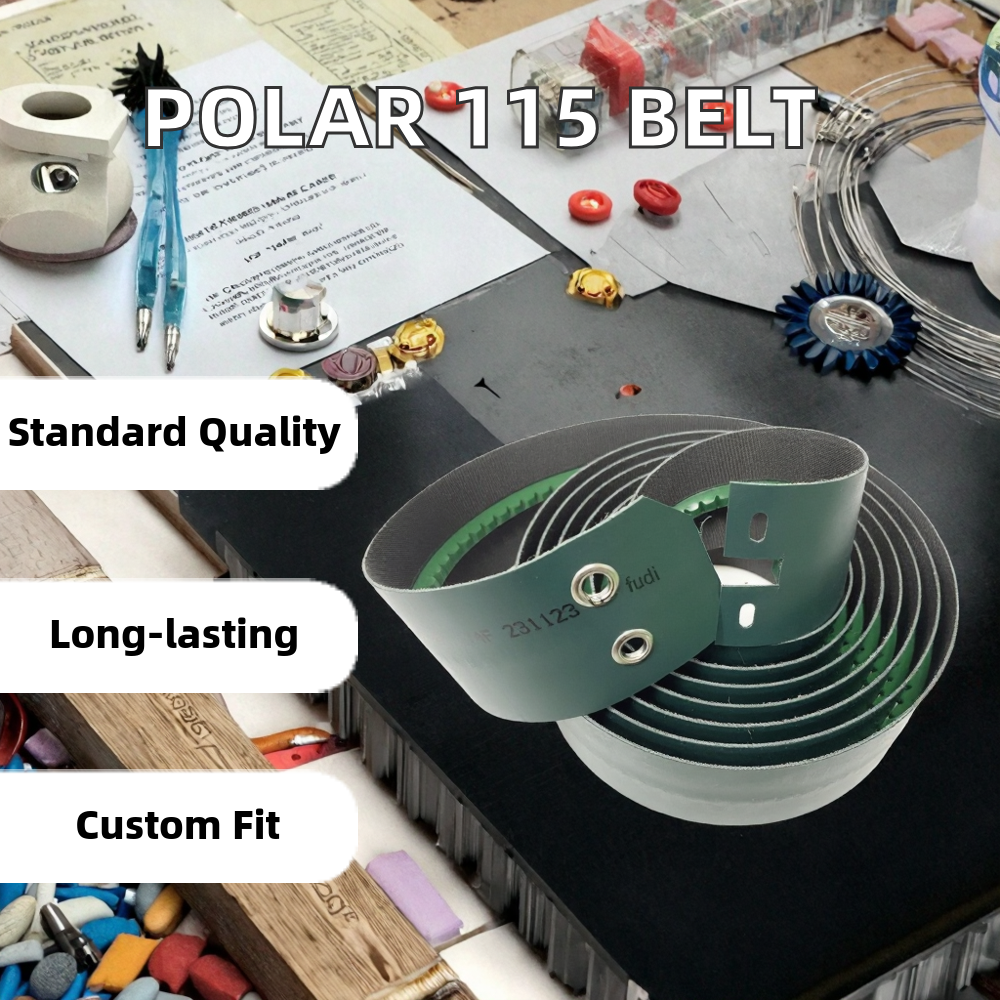 Polar 115 PU Flat Conveyor Feeder Belt 3430*60mm for Paper Cutter Machine Dust Prevention Conv OEM Customized Transmission Belts