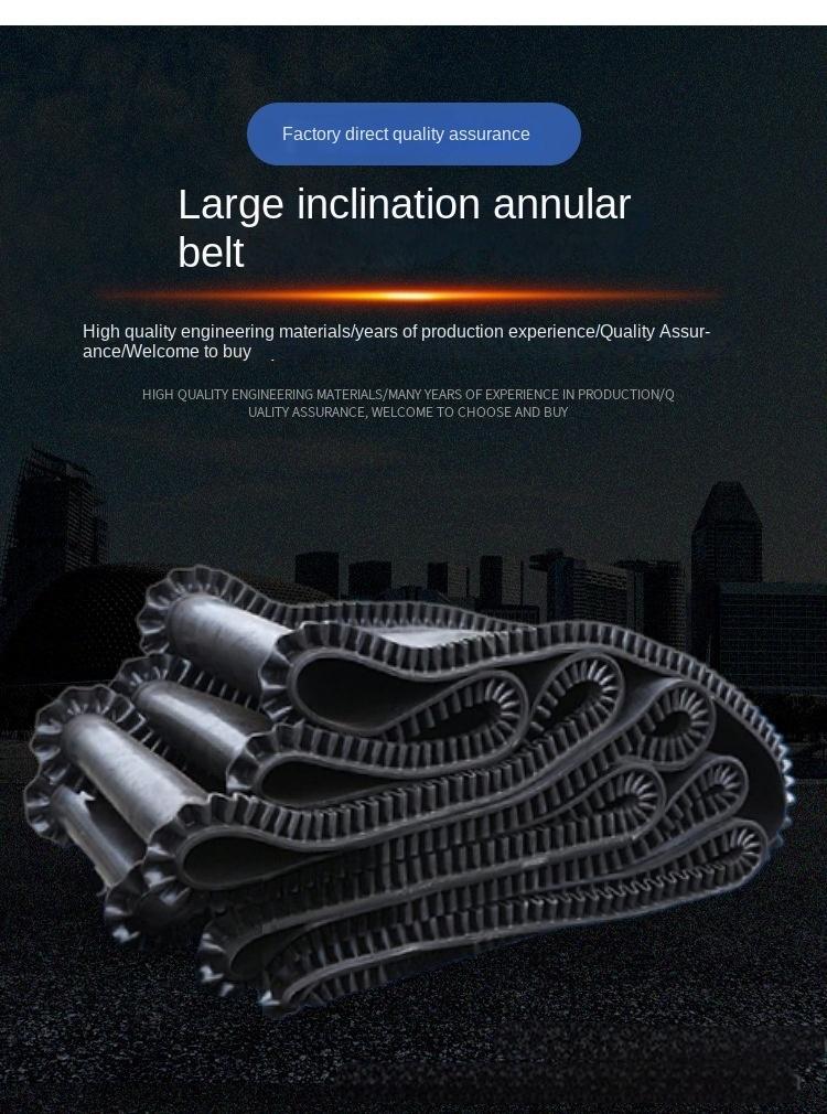 Wear-Resistant Canvas Conveyor Belt with Skirts for Feeder Conveyor Belts