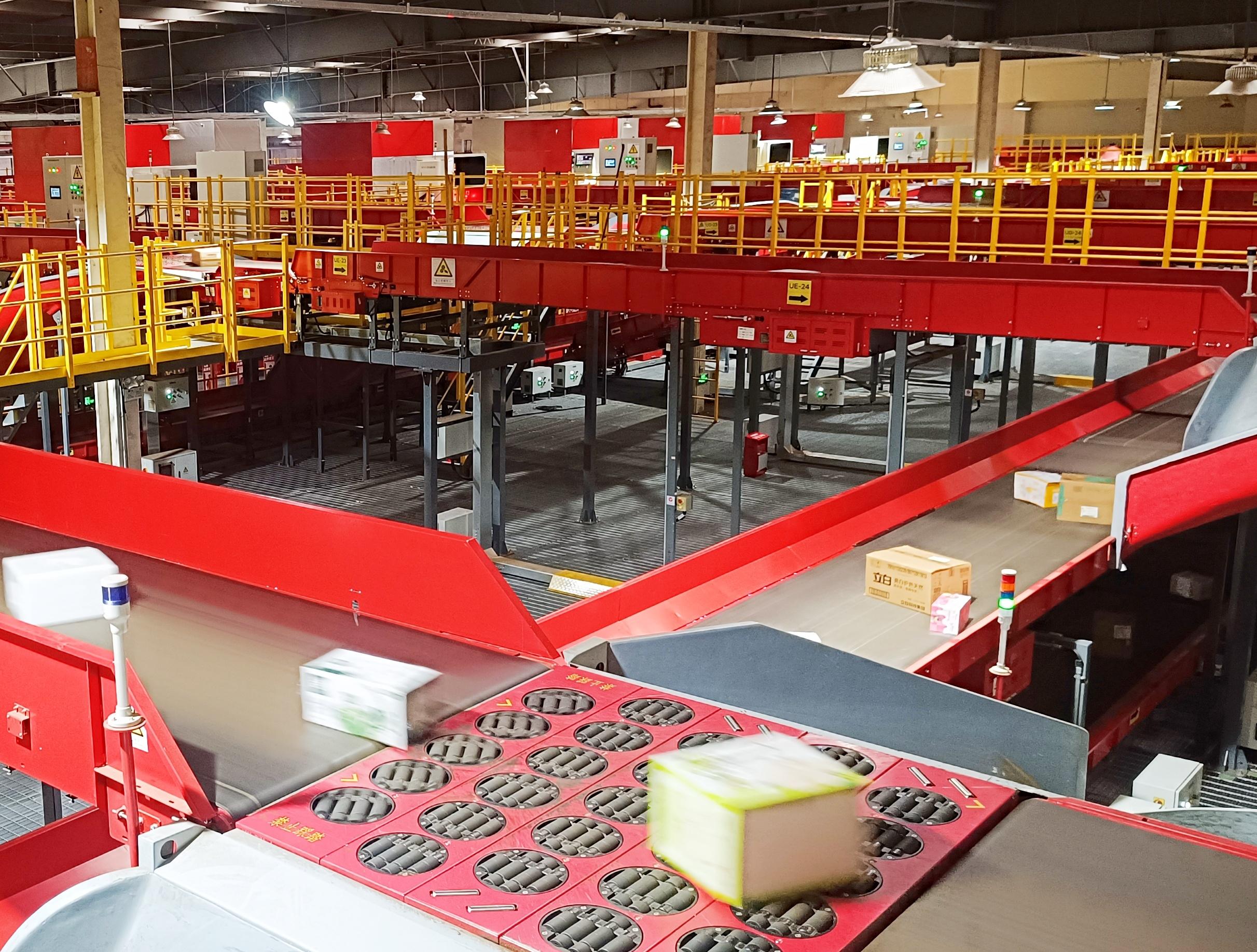 Luhui Sorting Parcel Belt Letter Handler Machine Modular Conveyor Wheel Sorter Package Conveyors Logistics Equipment