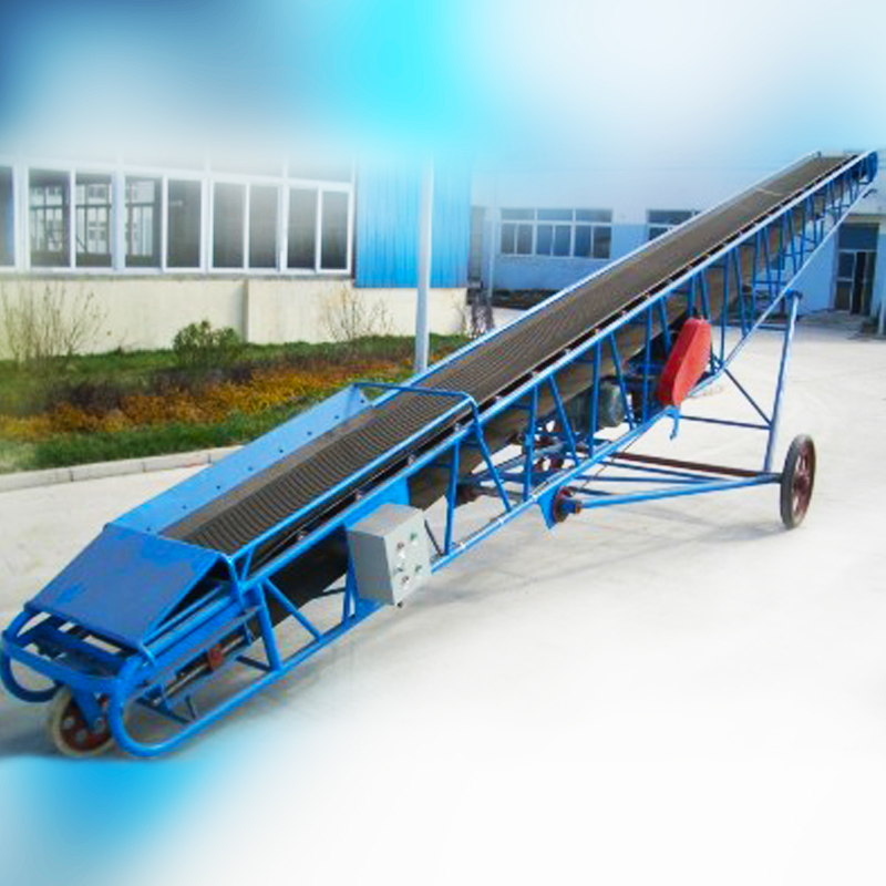 Speed-Adjustable Portable Belt Conveyor for Flexible Conveying Site Used in Mining Farming Logistic Area