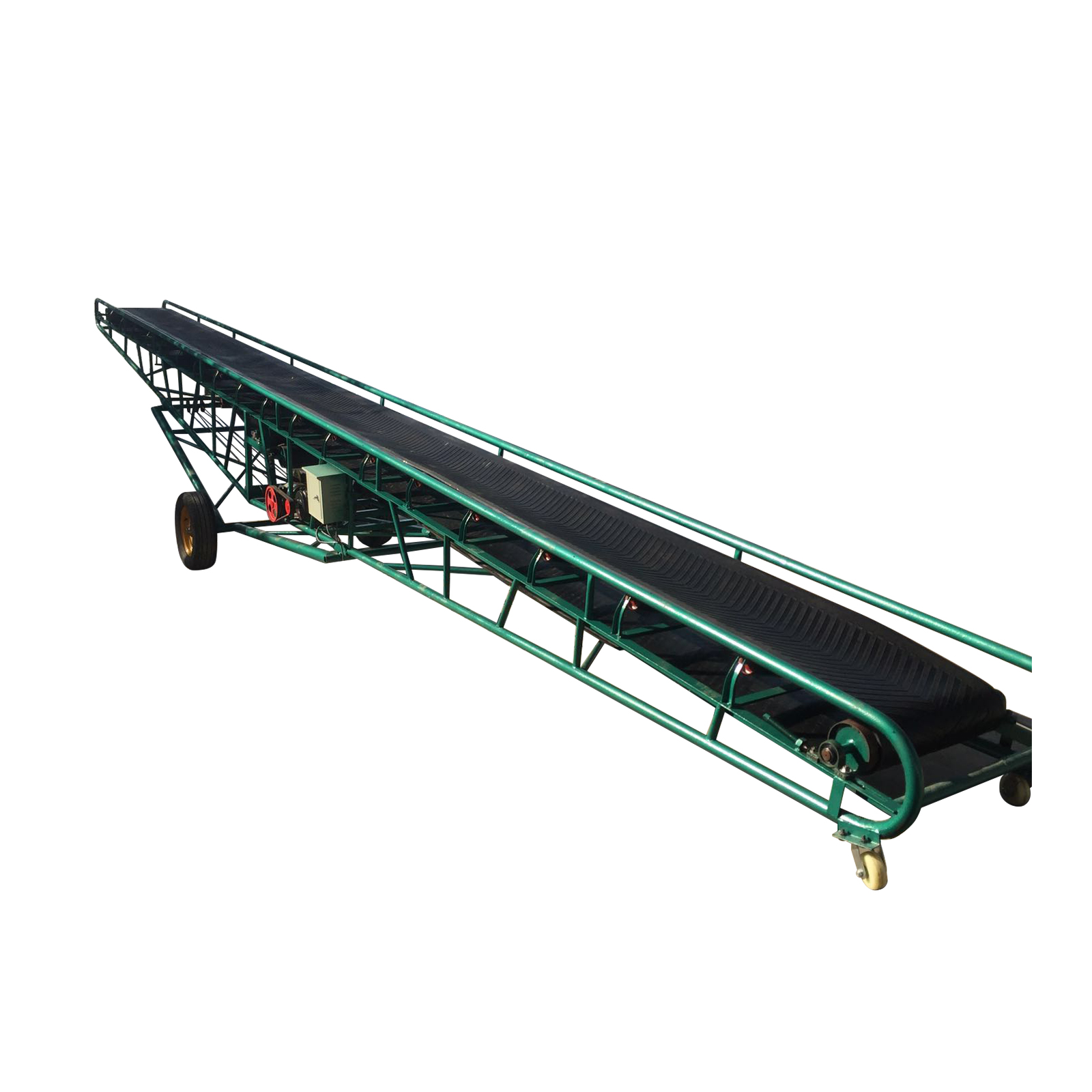 Rubber Belt Conveyor System Low Price Conveyor Belt For 50kg 25 Kg 100kgs Bags Cartons For Truck Loading And Unloading