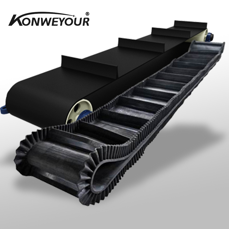 Customized OEM Industrial PVC Canvas/Steel Cord/ Ep/Nylon/Chevron/Corrugated Sidewall/Fabric/ Polyester/Chevron Rubber Conveyor Belt