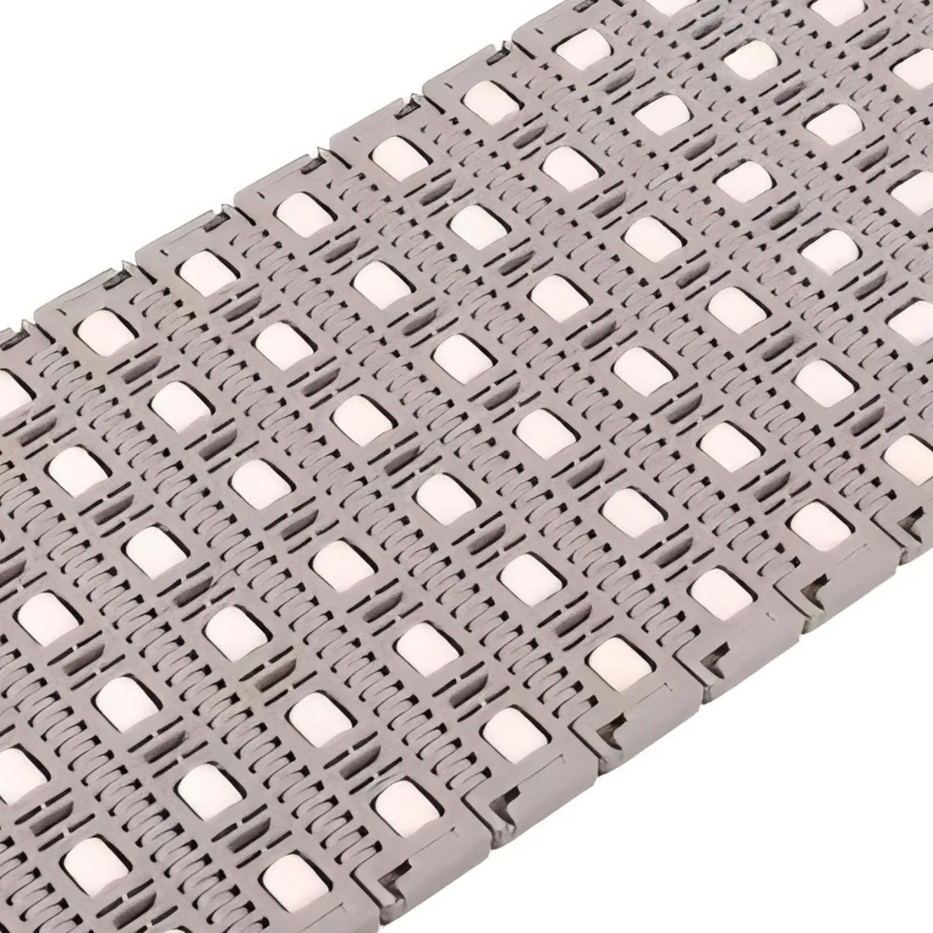 400 Fixed Direction Ball Durable Plastic Conveyor Chain Packaging Flush Grid Flat Top Spiral Perforated Flexible High-Performance Modular Conveyor Belt