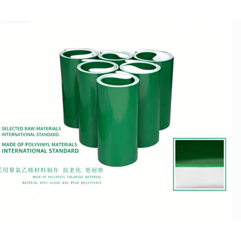 China-made High-quality PVC/PU Flat Conveyor Belts for the Food Processing Industry