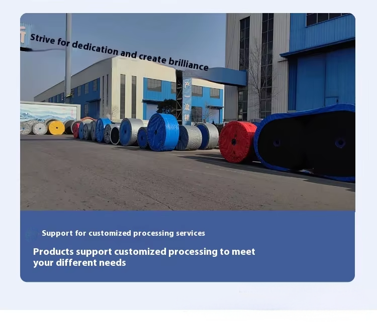 Four-layer Wear-resistant and Cold-resistant Nylon Polyester Rubber Conveyor Belt for Industrial Wharf, with Price Available