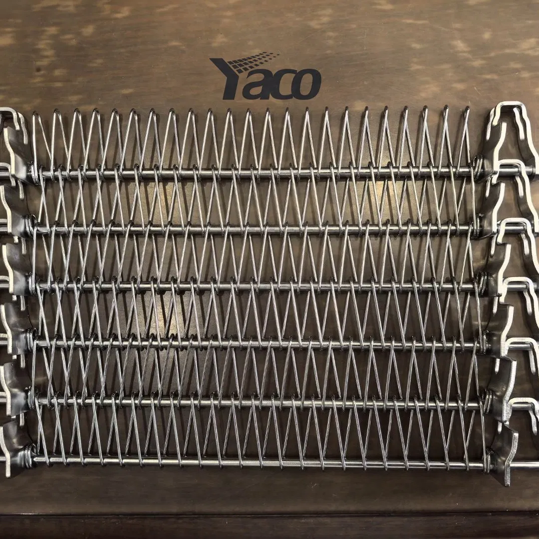 304 Stainless Steel Mesh Belt Chain Type Metal Chain Rod Driven Conveyor Belt with U Chain Sidewall