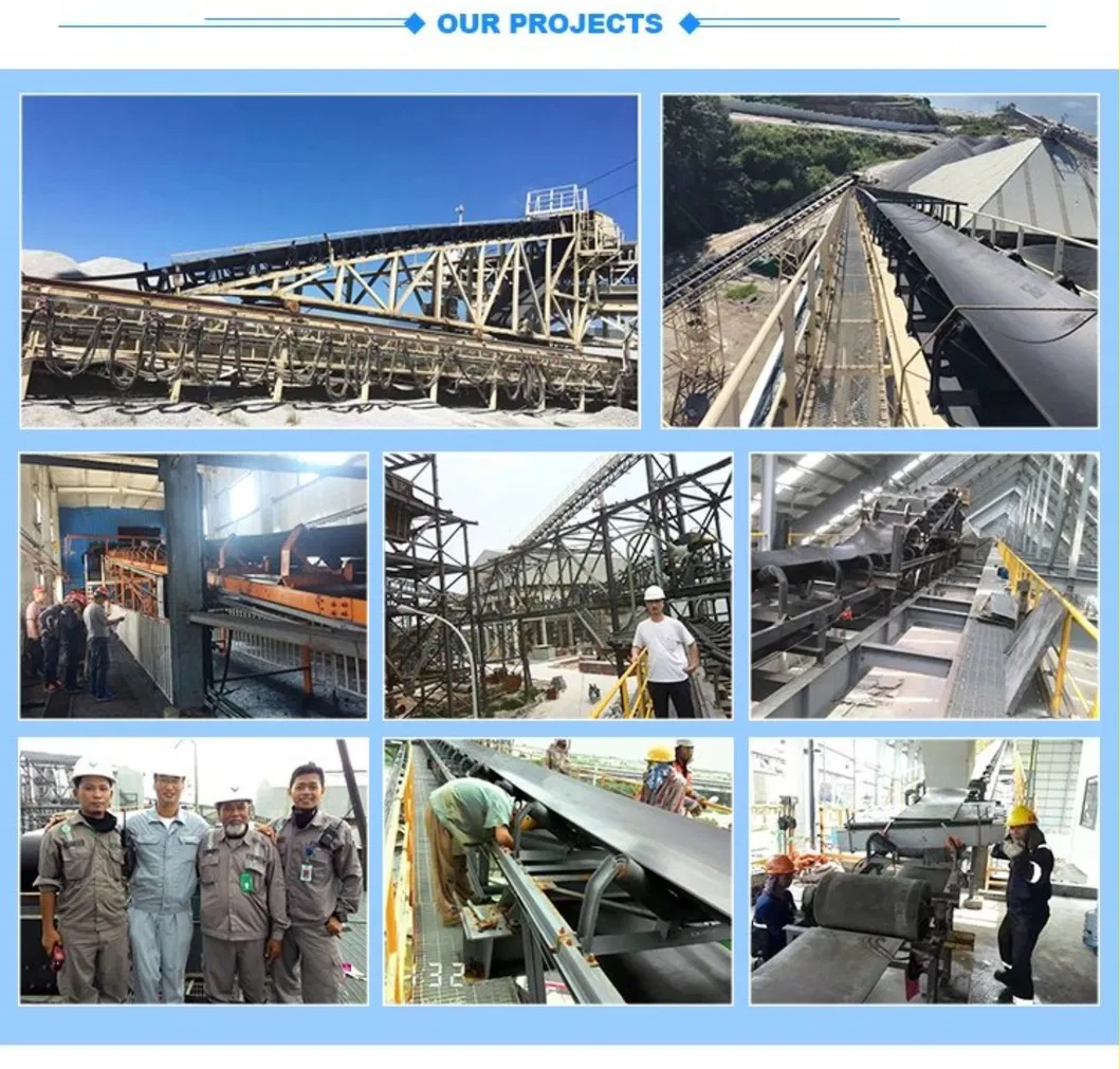 Customized OEM Industrial PVC Canvas/Steel Cord/ Ep/Nylon/Chevron/Corrugated Sidewall/Fabric/ Polyester/Chevron Rubber Conveyor Belt