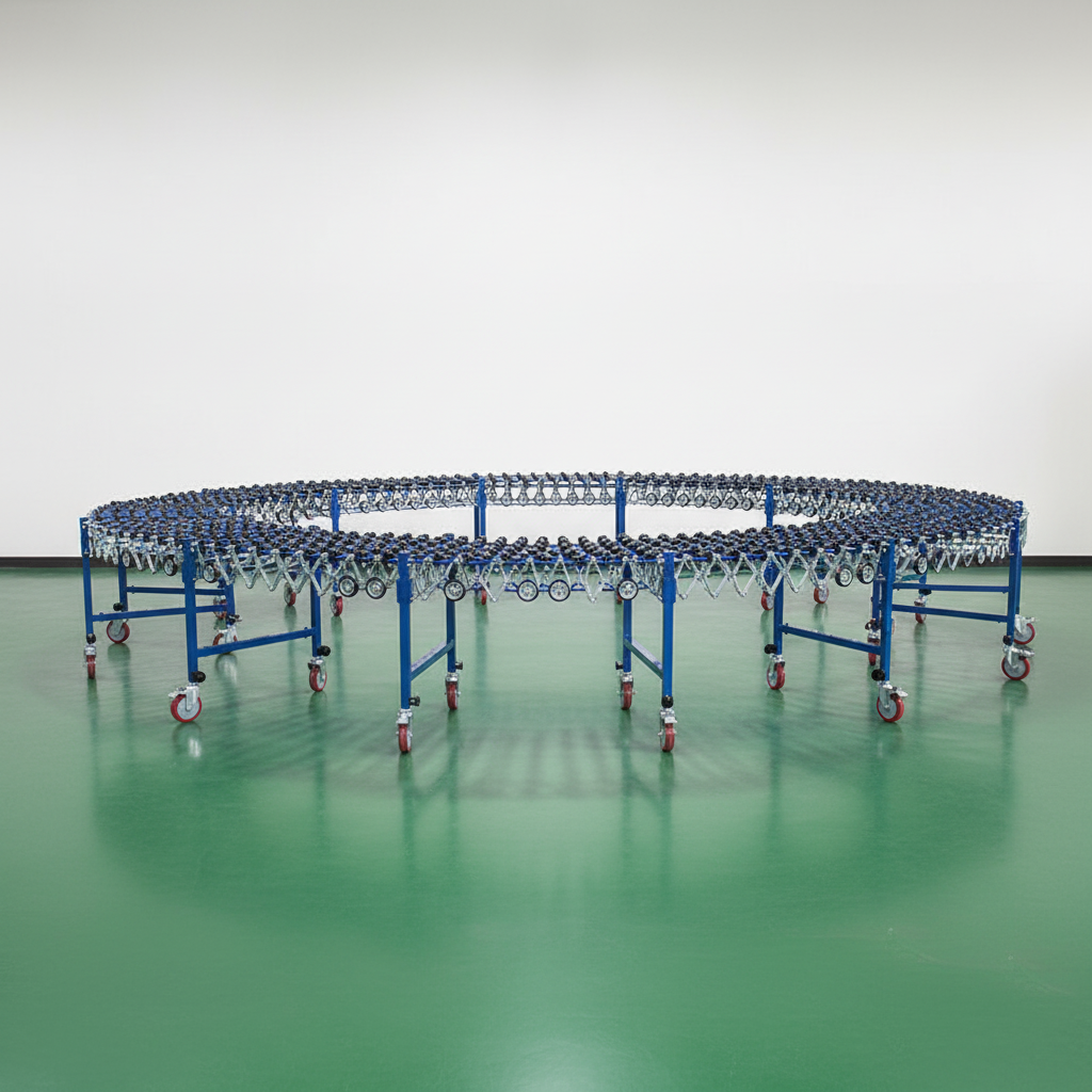 Fruit Box Unloading Retractable Heavy-Duty Gravity Expandable Skate Wheel Conveyor For Truck