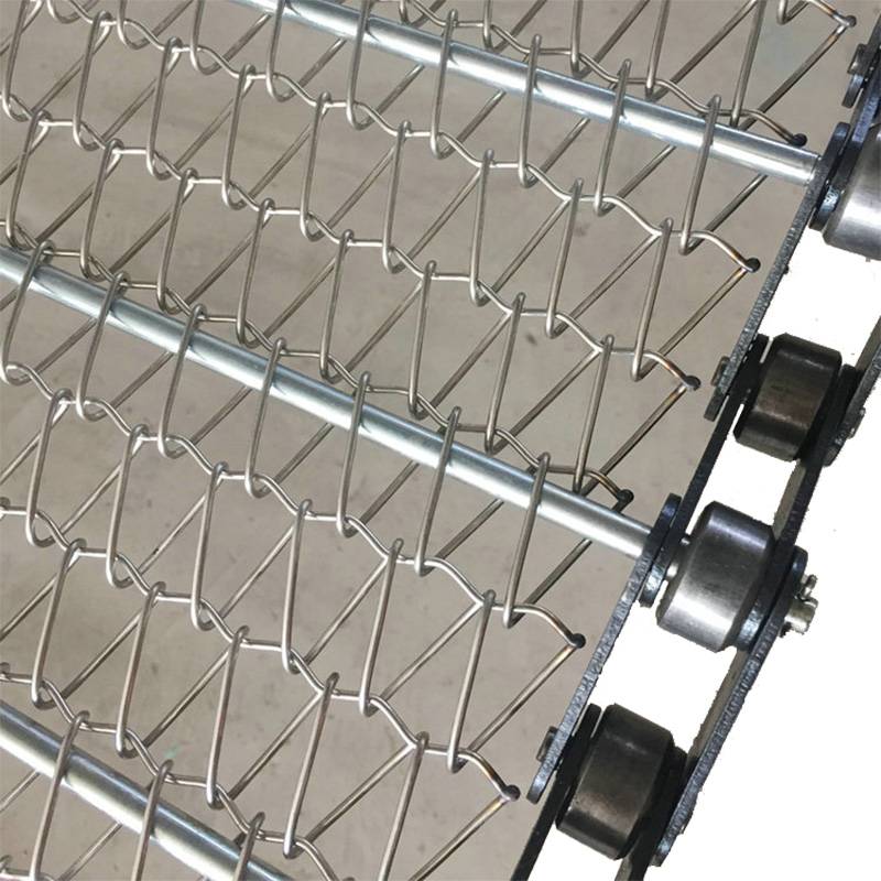 Food Grade 304 Stainless Steel Chain Link Spiral Wire Mesh Conveyor Belt