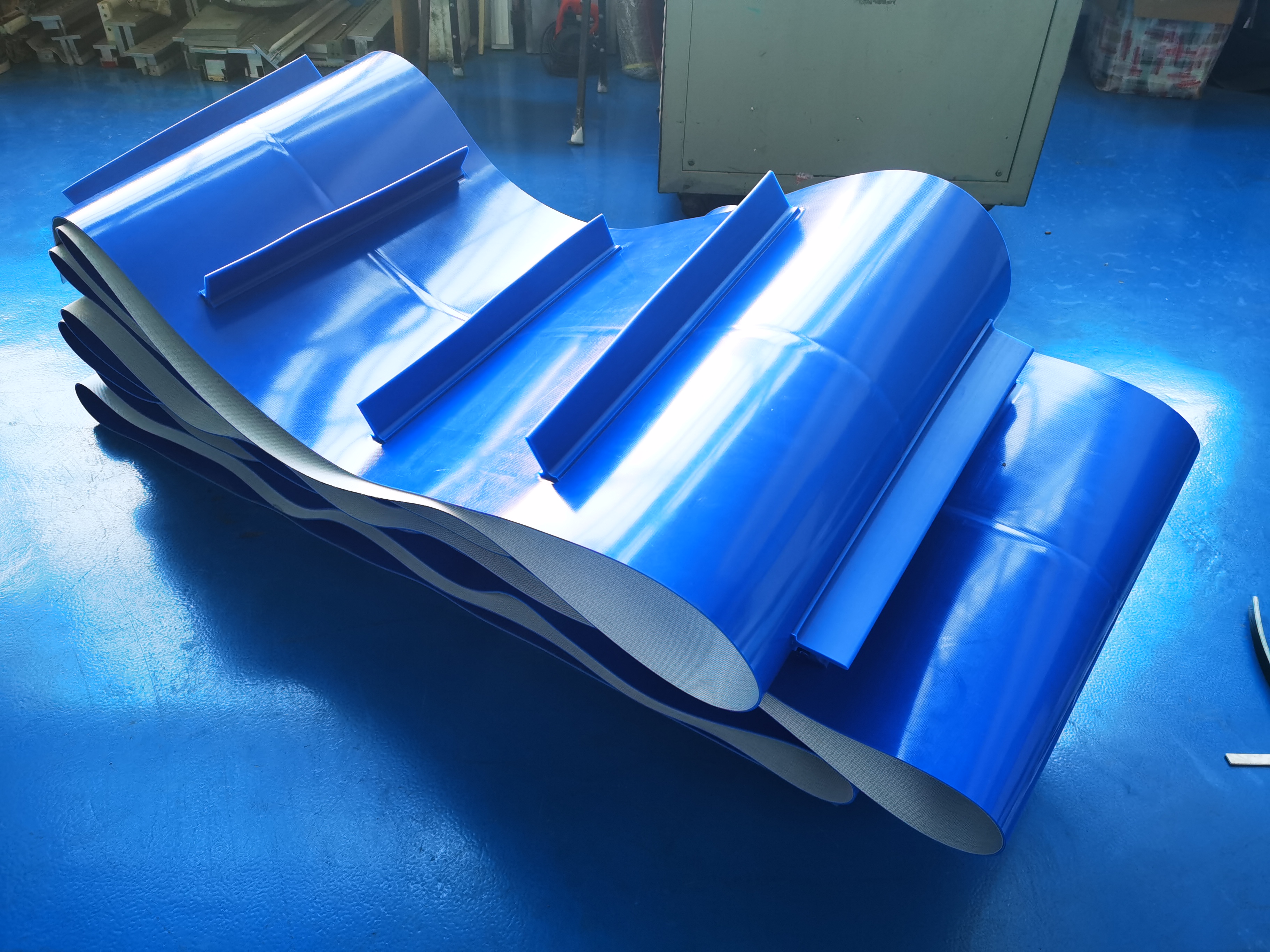 PU Food Grade Conveyor Belt with Sidewall and Cleat for Food Processing Conveyor Belt