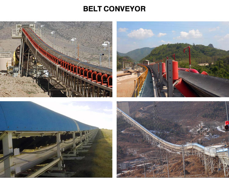 Large Inclined Belt Conveyor in Energy & Mining Plant