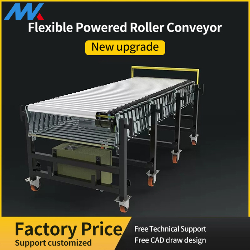 Motorised Stainless Steel Gravity Roller Conveyor Adjustable Speed New Home Use Restaurant Moveable Airport Baggage System