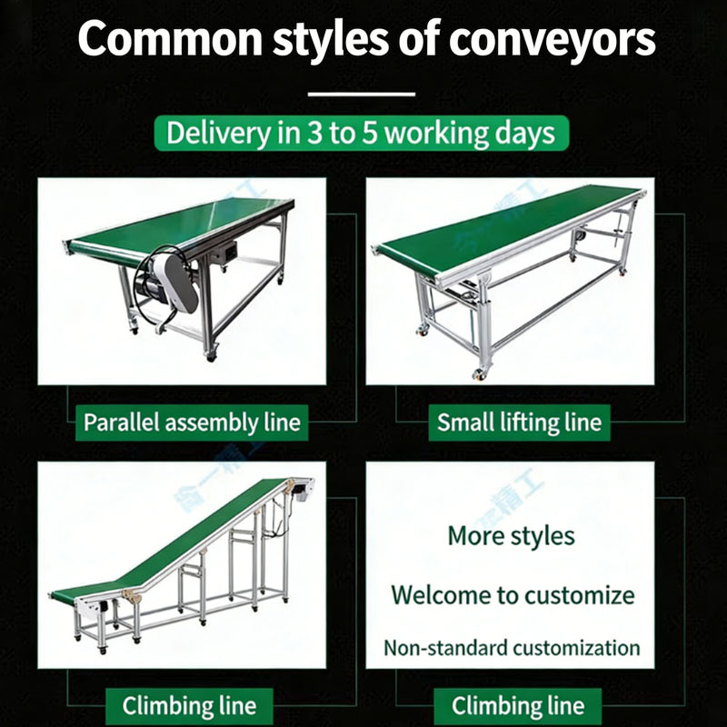 High Quality Adjustable Belt Conveyor Small Assembly Line Flat Conveying Machine New