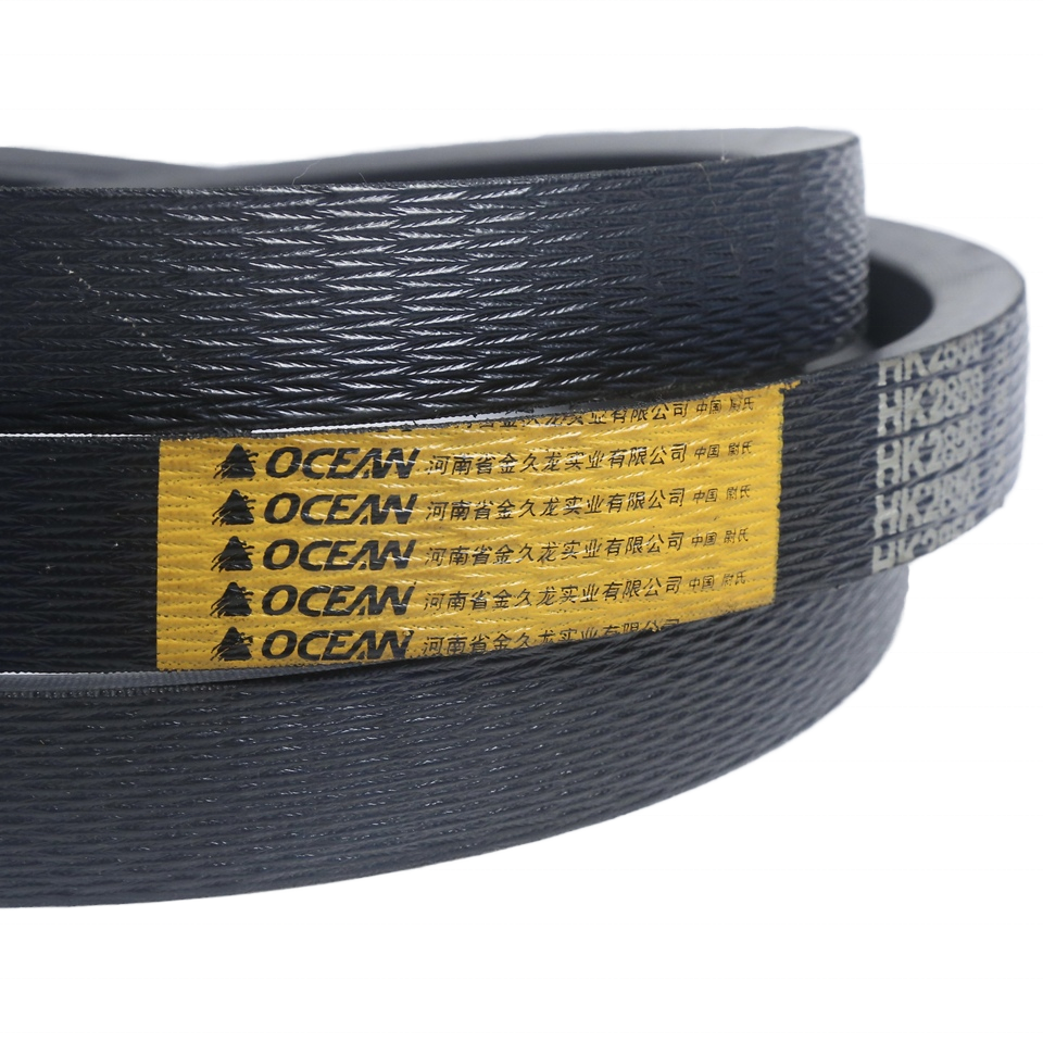 Antistatic OCEAN HK2850 Black Rubber Conveyor V-Belt OEM for Agricultural Machinery High Performance Transmission