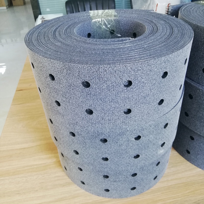 customized size dark gray 5.5mm thickness felt conveyor belt with steel clip joint