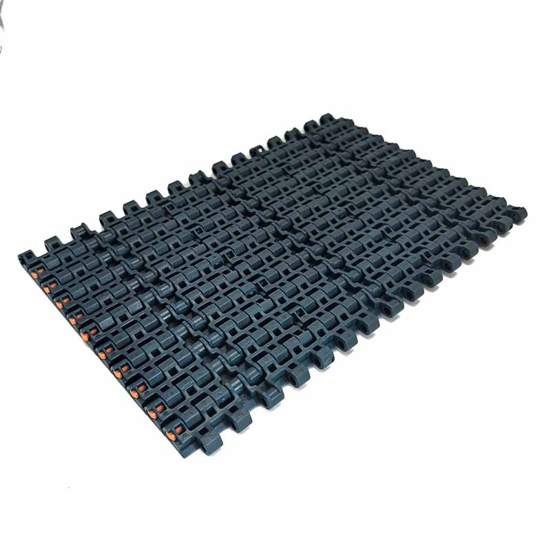 Durable Plastic Conveyor Chain for Food Beverage Carton Packaging Flush Grid Flat Top Spiral Perforated, Flexible High-Performance Conveyor Modular Belt