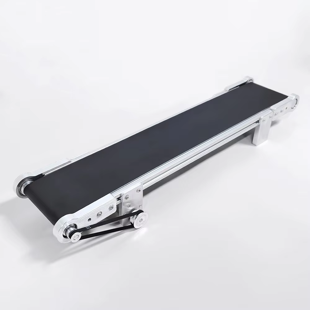 Small Low Cost Portable PVC Conveyor Belt for Semi Auto Packing Machines Online Inkjet Printer PVC Assembly Line Conveyor Belt