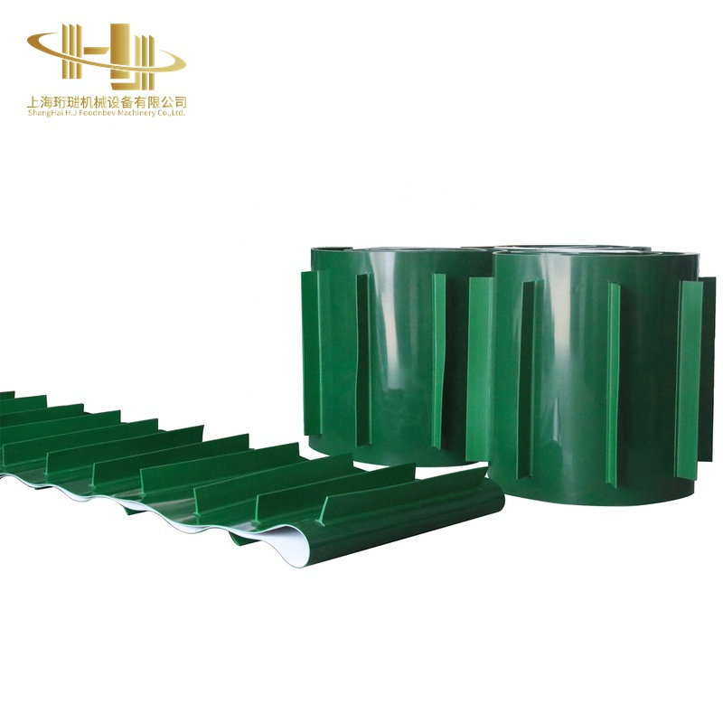 PVC Surface Smooth Flat Grain Conveyor Belt with Baffle and Sidewall High-Capacity Easy-to-Clean Hygiene