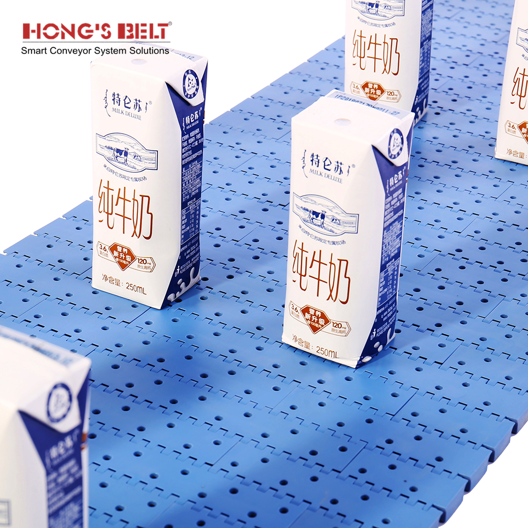 HONGSBELT HS-700AB-N Perforated Flat Top Food Grade Modular Belts Plastic Conveyor Belt
