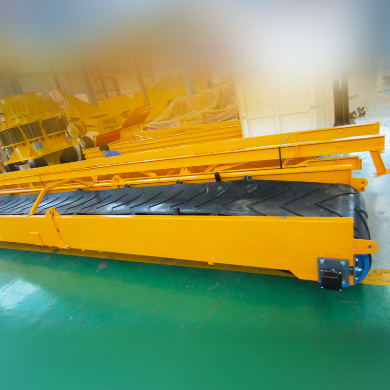 Speed-Adjustable Portable Belt Conveyor for Flexible Conveying Site Used in Mining Farming Logistic Area