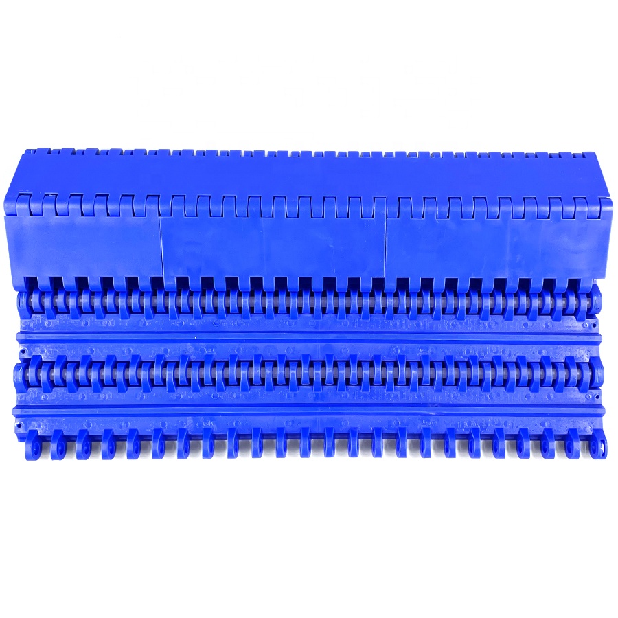 Food Grade Factory Direct Wholesale POM Blue Series 800 Flat Top Modular Plastic Conveyor Belt For Industries Conveying