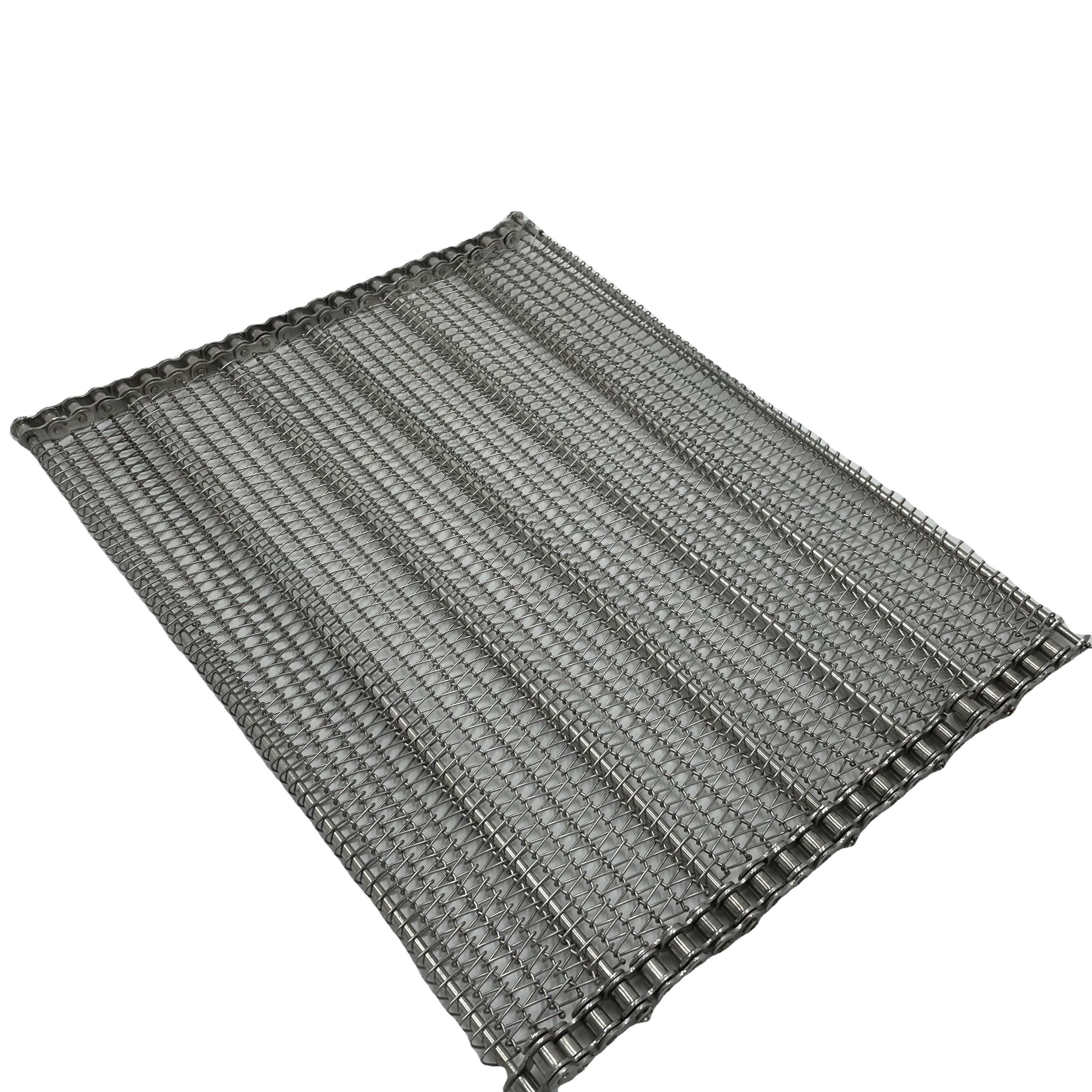 Factory Direct Sale SS 304 316 Stainless Steel Food Industrial Spiral Wire Mesh Conveyor Belt