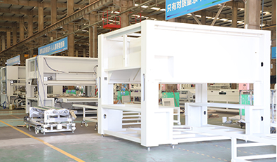Spraying machine area
