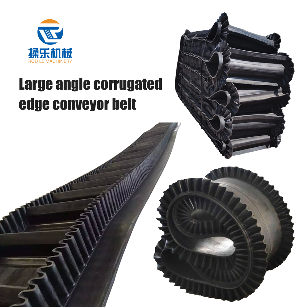 Cleated Incline Conveyor Belt for Bulk Material Handling on Slopes Agriculture and Mining Incline Conveyor Belt
