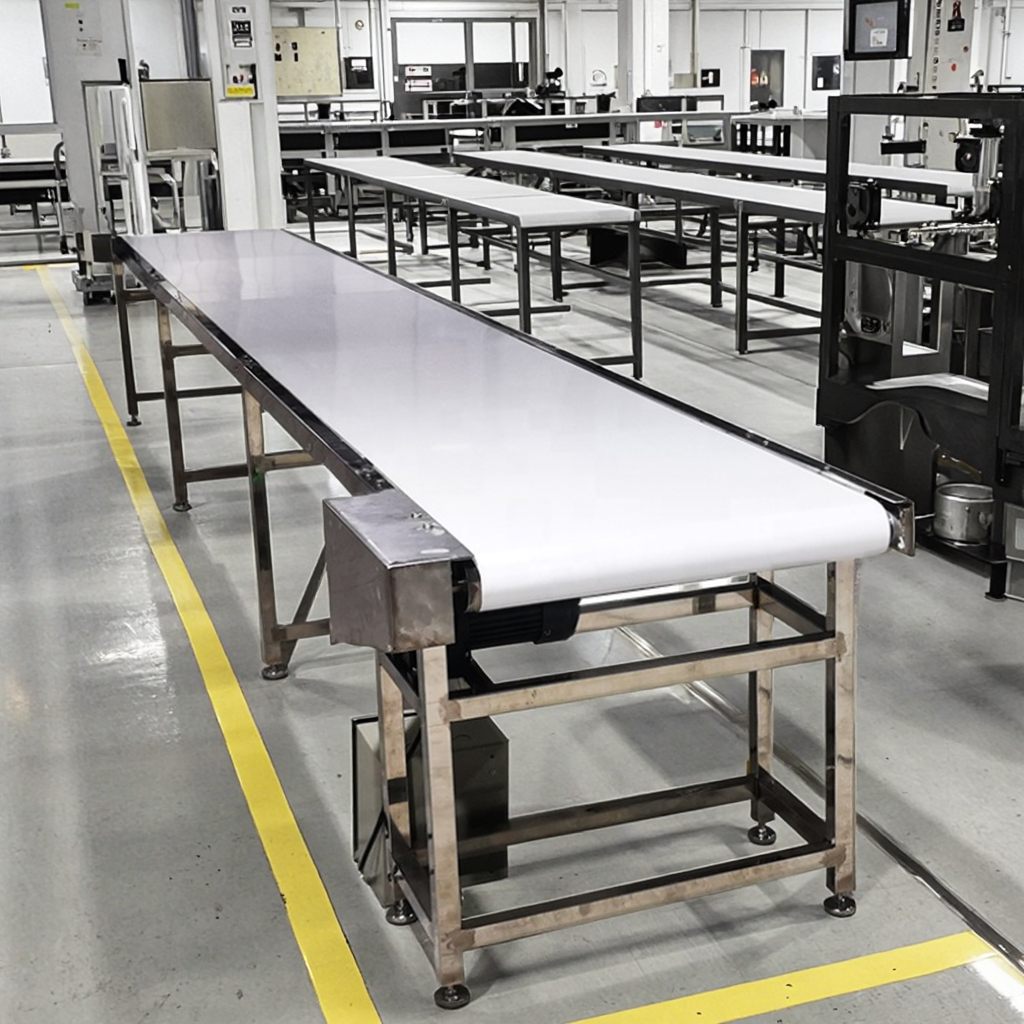 Pvc Conveyor Belt Green Portable Mini PVC Cargo Conveyors for Warehouse and Retail Industries Industrial Use Belt Transporting