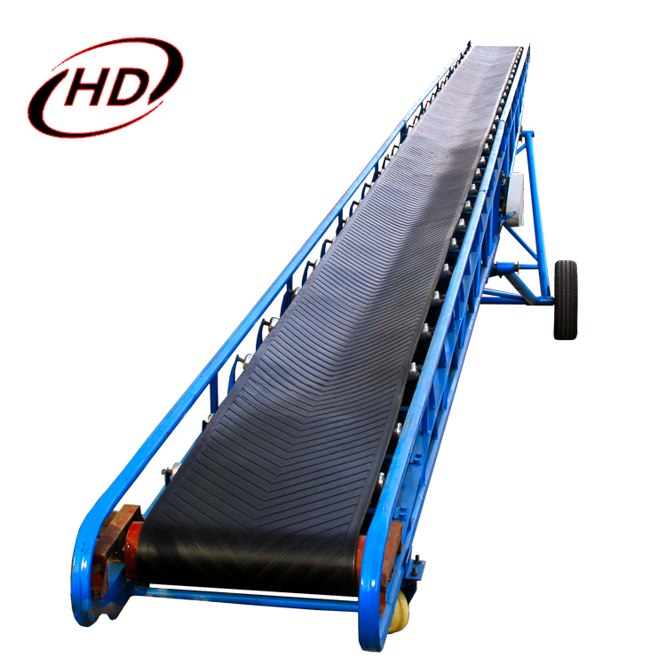 650mm 800mm Width V Shape Mobile Belt Lifting Conveyor/Rubber Conveying Machine for Wheat Corn