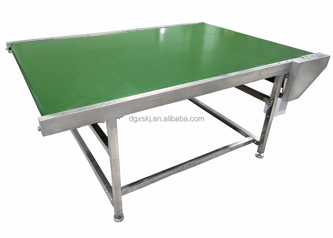 Pvc Conveyor Belt Green Portable Mini PVC Cargo Conveyors for Warehouse and Retail Industries Industrial Use Belt Transporting