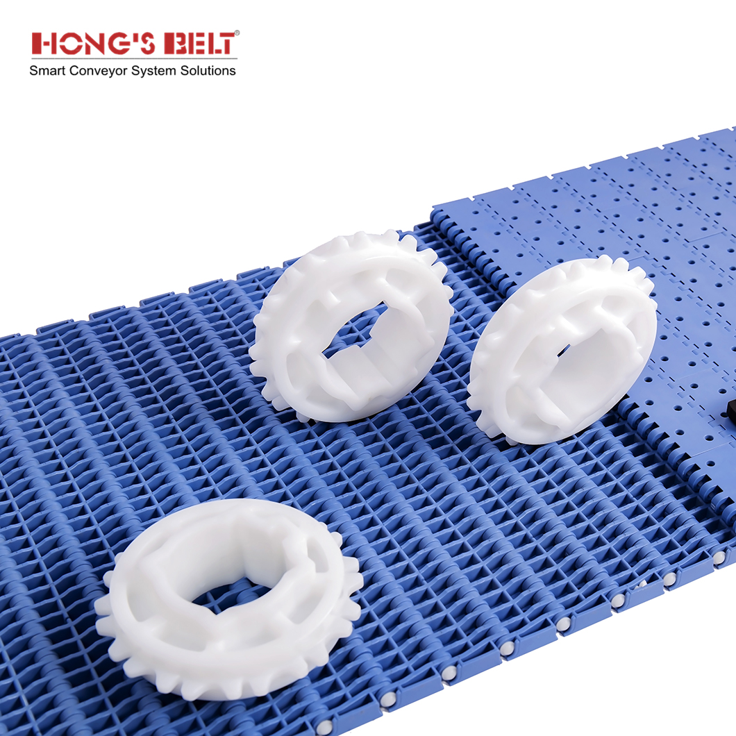 HONGSBELT HS-700AB-N Perforated Flat Top Food Grade Modular Belts Plastic Conveyor Belt