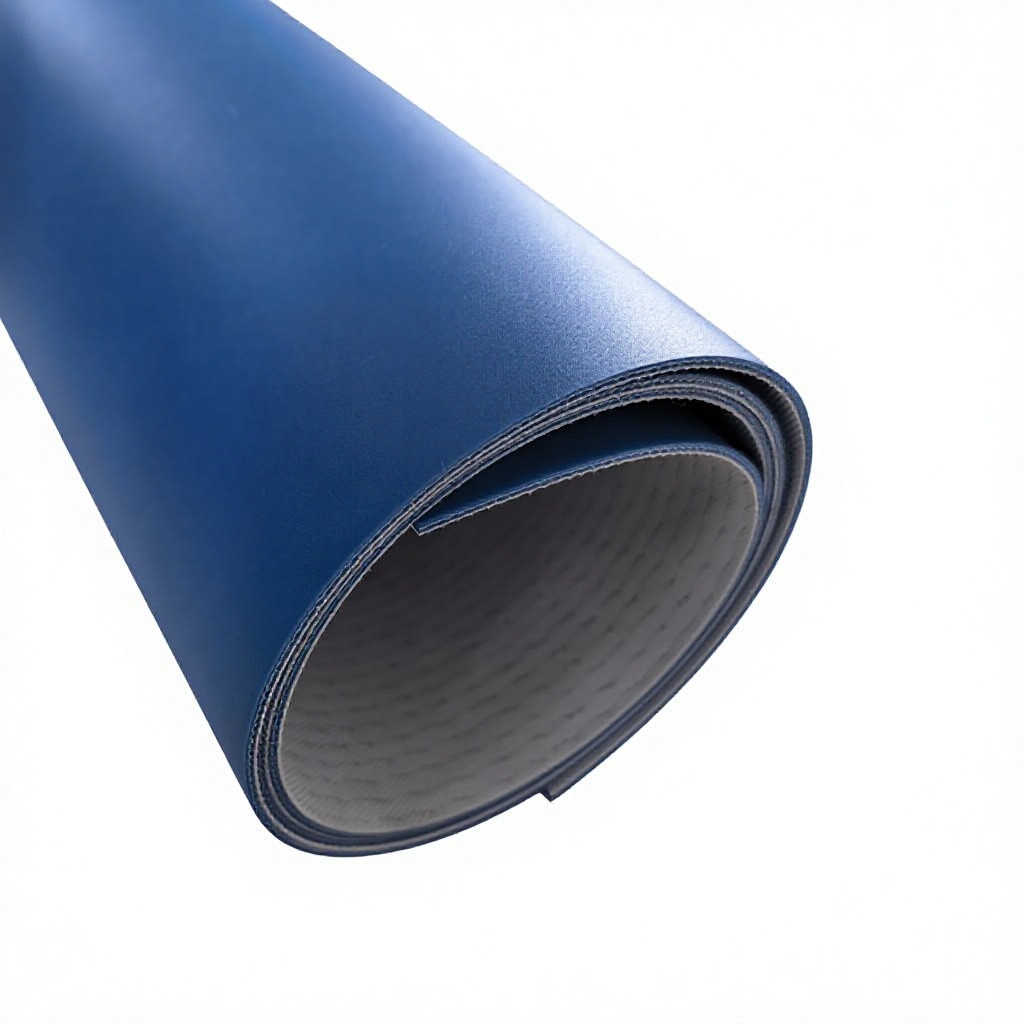 AMIAO 1.5mm Food Grade Blue PU Conveyor Belt | Heavy-Duty Oil-Resistant Anti-Bacterial | Custom Size