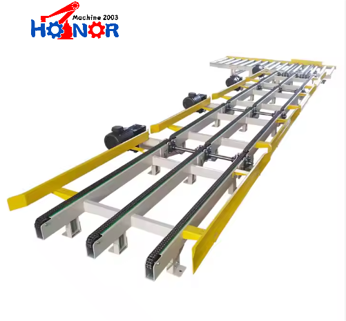 Factory Custom Automatic Pneumatic Food Tobacco Pallet Roller Chain Belt Conveyor Transport Turntable Transfer Lifting