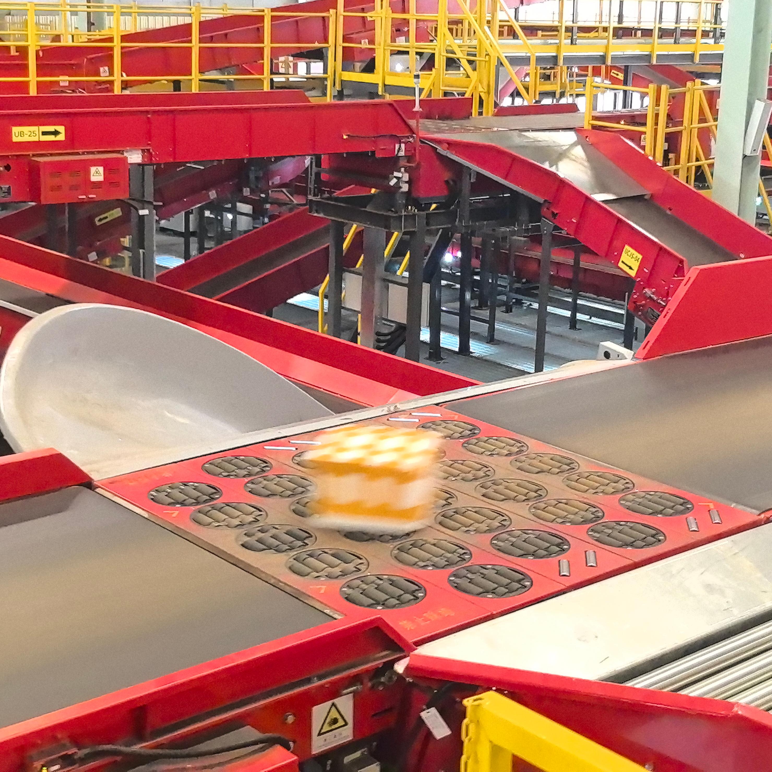 LUHUI Low Noise Large Turntable Structure Sorting Conveyor Flexible Configuration Diverter For Airport Wheel Sorter Factories